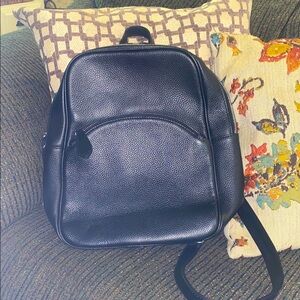Black Leather Backpack Purse
